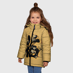 Куртка зимняя для девочки Благословение, цвет: 3D-светло-серый — фото 2