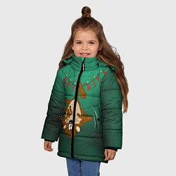 Куртка зимняя для девочки Merry Christmas, цвет: 3D-черный — фото 2