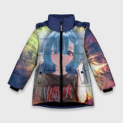 Куртка зимняя для девочки Rem Slayer, цвет: 3D-черный