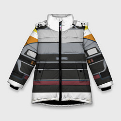 Куртка зимняя для девочки Back to the Future, цвет: 3D-черный