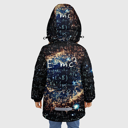 Зимняя куртка для девочки Формула Вселенной / 3D-Черный – фото 4