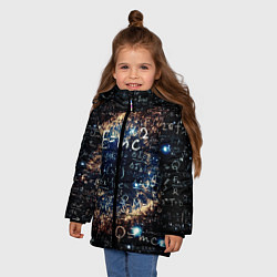 Куртка зимняя для девочки Формула Вселенной, цвет: 3D-красный — фото 2
