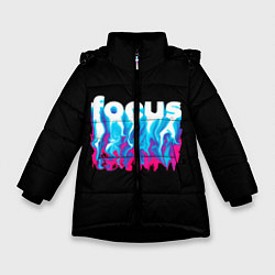 Куртка зимняя для девочки Focus, цвет: 3D-черный