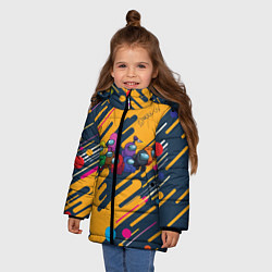 Куртка зимняя для девочки Among us, цвет: 3D-черный — фото 2