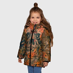 Куртка зимняя для девочки Самурай, цвет: 3D-черный — фото 2
