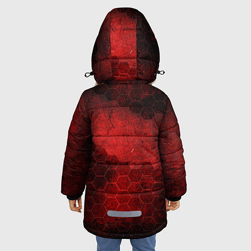 Зимняя куртка для девочки Ханако / 3D-Светло-серый – фото 4