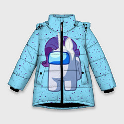 Куртка зимняя для девочки AMONG US - ЕДИНОРОГ, цвет: 3D-черный