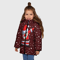 Куртка зимняя для девочки Dab-Santa, цвет: 3D-черный — фото 2