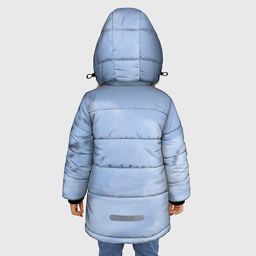 Зимняя куртка для девочки Хаски / 3D-Черный – фото 4