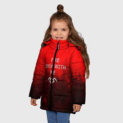 Куртка зимняя для девочки Twin Peaks, цвет: 3D-черный — фото 2