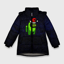 Куртка зимняя для девочки Among Us Гринч, цвет: 3D-светло-серый