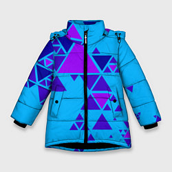 Куртка зимняя для девочки Geometry, цвет: 3D-черный