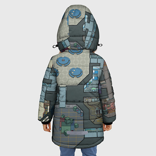 Зимняя куртка для девочки AMONG US - КАРТА / 3D-Черный – фото 4