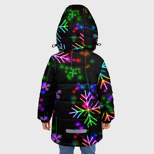 Зимняя куртка для девочки Among Us New Year / 3D-Черный – фото 4