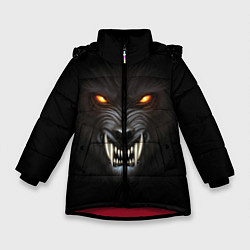 Куртка зимняя для девочки Злой Волк, цвет: 3D-красный