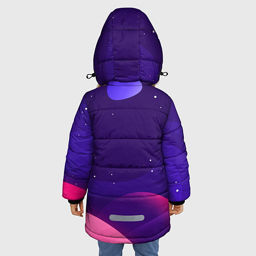 Зимняя куртка для девочки AMONG US - RAINBOW SPACE / 3D-Черный – фото 4