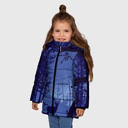 Куртка зимняя для девочки ЛЕС, цвет: 3D-черный — фото 2