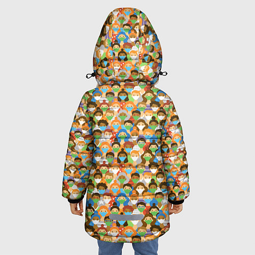 Зимняя куртка для девочки Масочный Режим / 3D-Черный – фото 4