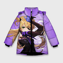 Куртка зимняя для девочки GENSHIN IMPACT, ФИШЛЬ, цвет: 3D-черный
