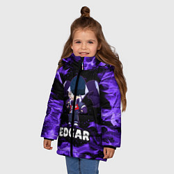 Куртка зимняя для девочки BRAWL STARS EDGAR, цвет: 3D-красный — фото 2