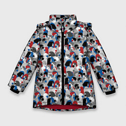 Куртка зимняя для девочки Коронавирус, цвет: 3D-красный
