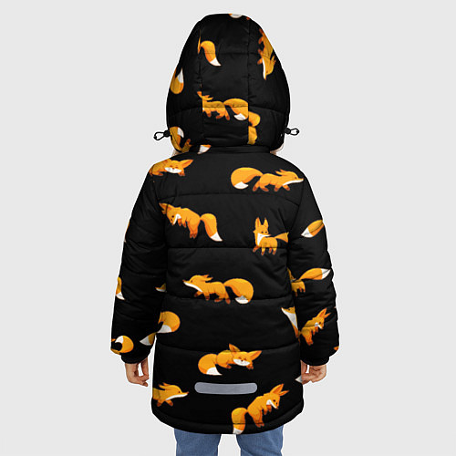 Зимняя куртка для девочки Лисы / 3D-Черный – фото 4