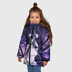 Куртка зимняя для девочки Альбедо, цвет: 3D-черный — фото 2
