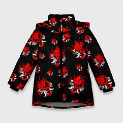 Куртка зимняя для девочки SAMURAI 2077 PATTERN, цвет: 3D-светло-серый