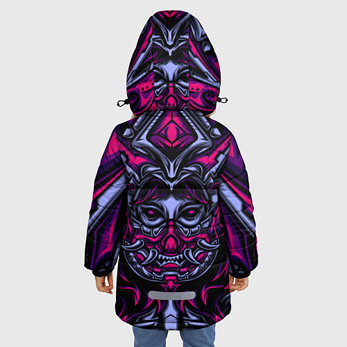 Зимняя куртка для девочки Механическая ведьма / 3D-Черный – фото 4