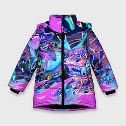 Куртка зимняя для девочки Группа KDA, цвет: 3D-черный