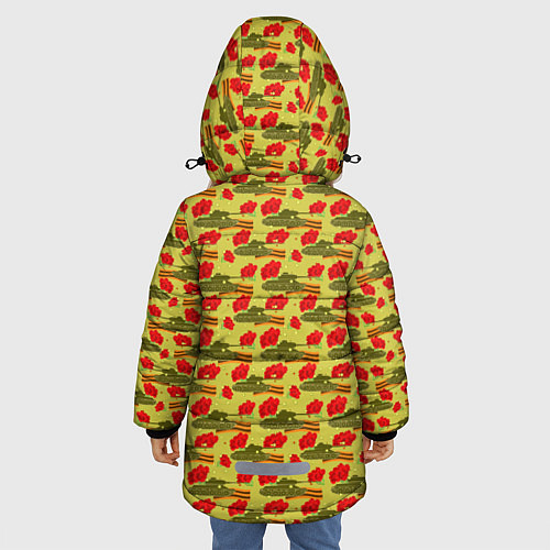 Зимняя куртка для девочки День Защитника Отечества / 3D-Черный – фото 4
