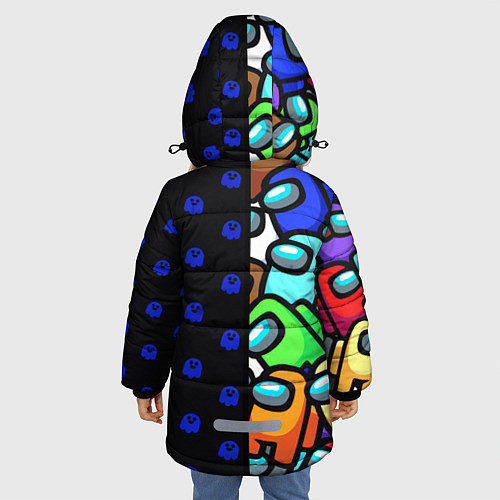 Зимняя куртка для девочки Among Us Brawl Stars / 3D-Черный – фото 4