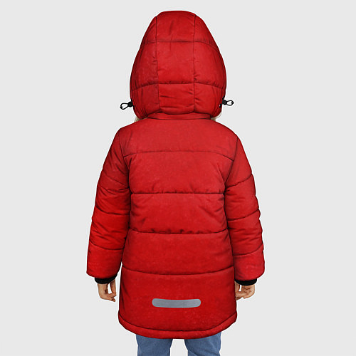 Зимняя куртка для девочки Человек Бензопила / 3D-Светло-серый – фото 4