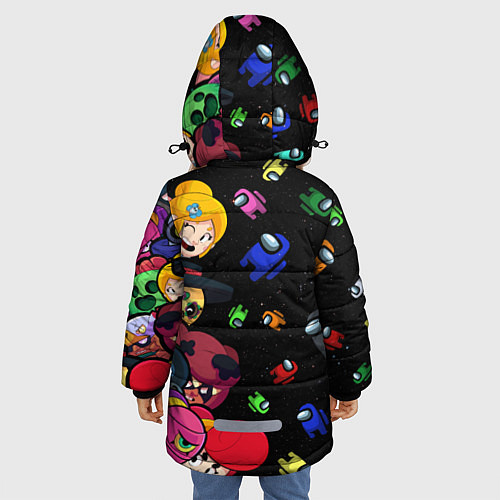 Зимняя куртка для девочки Among Stars / 3D-Черный – фото 4