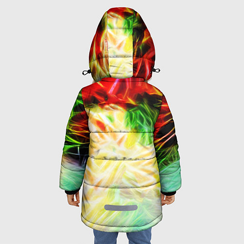 Зимняя куртка для девочки CS GO Neon / 3D-Черный – фото 4