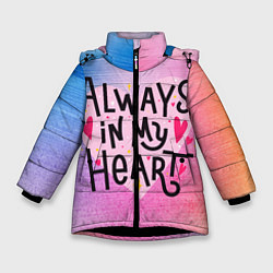 Куртка зимняя для девочки Always, цвет: 3D-черный