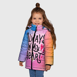 Куртка зимняя для девочки Always, цвет: 3D-черный — фото 2