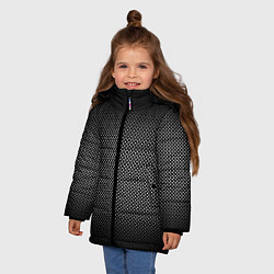 Куртка зимняя для девочки Абстракция точки, цвет: 3D-черный — фото 2