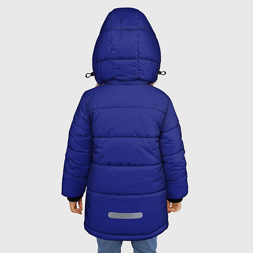 Зимняя куртка для девочки Синий / 3D-Черный – фото 4