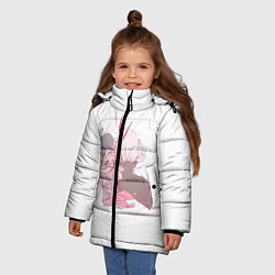 Куртка зимняя для девочки Милота, цвет: 3D-черный — фото 2