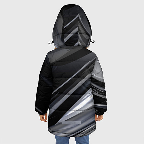 Зимняя куртка для девочки Infiniti / 3D-Черный – фото 4