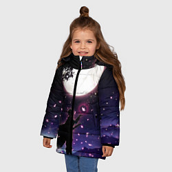 Куртка зимняя для девочки Шинобу Кочо Клинок демонов, цвет: 3D-черный — фото 2