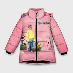 Куртка зимняя для девочки Ваня Дмитриенко, цвет: 3D-черный