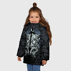 Куртка зимняя для девочки Фенрир, цвет: 3D-черный — фото 2