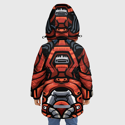Зимняя куртка для девочки Cyber Samurai / 3D-Черный – фото 4