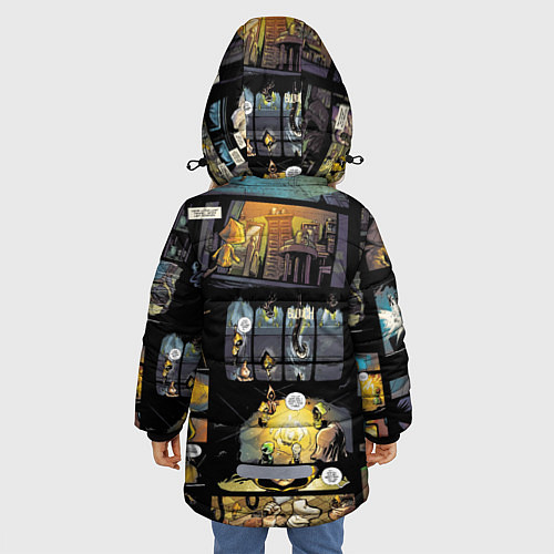 Зимняя куртка для девочки LITTLE NIGHTMARES / 3D-Черный – фото 4