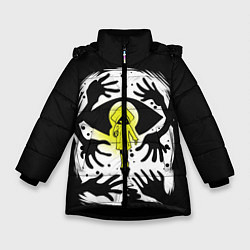 Куртка зимняя для девочки Little Nightmares 2, цвет: 3D-черный