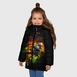Куртка зимняя для девочки КС, цвет: 3D-черный — фото 2