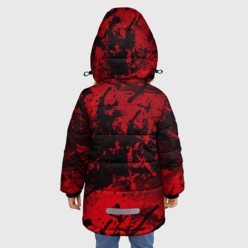 Зимняя куртка для девочки Клинок рассекающий демонов / 3D-Черный – фото 4