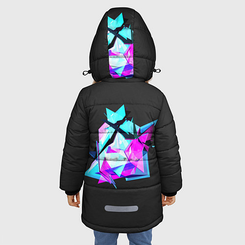 Зимняя куртка для девочки Death Stranding / 3D-Черный – фото 4